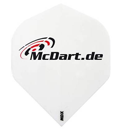 20 Satz Dart Flights Weiß mit Wunschdruck, Logo/Bild von McDart