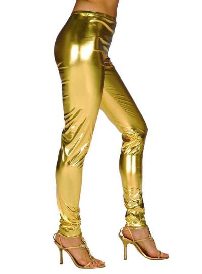 Metamorph Kostüm Leggings gold-metallic, Hautenge Hose für Disco Dancer im dekandenten Design! von Metamorph