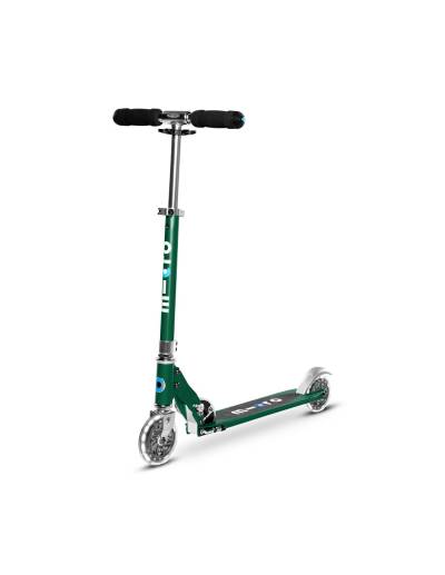 Micro Scooter Sprite, forest green (grün), LED-Reifen, für 5-14 Jahre, bis 100kg, Lenker verstellbar, klappbar, Ständer Scooterreifen - PU Reifen, Scooterart - Scooter, Scooterfarbe - Grün, von Micro Scooter
