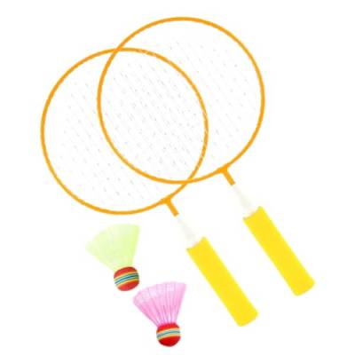 Missmisq Badminton-Set für Kinder,Badminton-Set für Kinder - Schlägersport-Set mit 2 Nylon-Federbällen, Rutschfester Kinder-Badmintonschläger | Ultraleichtes Schlägerübungstraining für professionelle von Missmisq