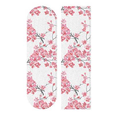 MNSRUU Watercolor Branches of Cherry Blossoms Skateboard-Griffband, 1 Blatt, für Roller, Deck, Sandpapier, 22,9 x 83,8 cm von Mnsruu