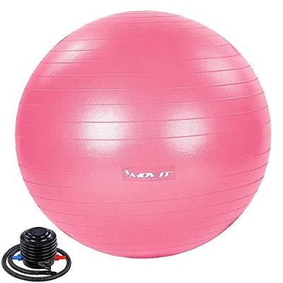 MOVIT® Gymnastikball »Dynamic Ball« inkl. Pumpe, 65 cm, pink, Maximalbelastbarkeit bis 500kg, berstsicher, Fitness-Ball, Sitzball, Yogaball, Pilates-Ball, Balance von MOVIT