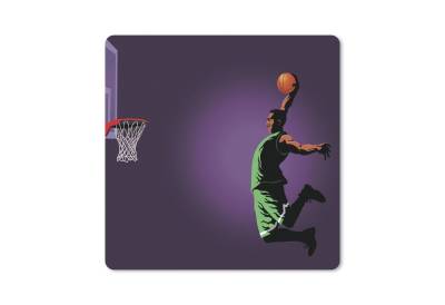 MuchoWow Gaming Mauspad Eine Illustration eines Basketballspielers, der einen spektakulären (1-St), Mousepad mit Rutschfester Unterseite, Gaming, 40x40 cm, XXL, Großes von MuchoWow