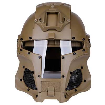 Taktischer Airsoft Integralschutzhelm, Sorta-Kinda Mandalorian/Boba Fett/Galac-Tac Style Helm, geeignet für Air Gun Paintball, CS Outdoor Sport Militärfilm von N\C