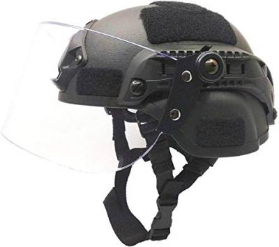 N / A Airsoft Tactical Schutzhelm, Mich 2000 Action Version Taktischer Helm mit NVG-Halterung und vandalensicherer Visiermaske für Airsoft Paintball CS-Spiele im Freien von N / A
