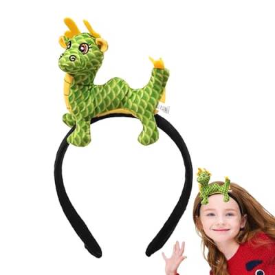 NEFLUM Drachen Haarband | Drachenpuppe Haarband,Wiederverwendbarer weicher chinesischer Sternzeichen-Kopfschmuck, Geburtstagsgeschenk für Kinder, Jungen und Mädchen von NEFLUM