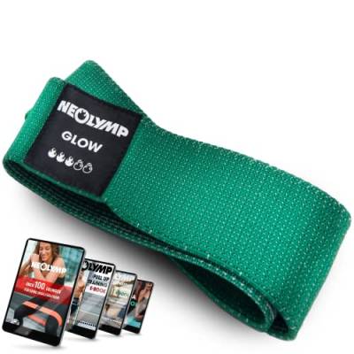NEOLYMP Premium Fitnessbänder - Widerstandsbänder aus Naturlatex, Gymnastikband - Resistance Bands (Grün - Stufe 3-7,5-10 kg) Hautfreundlich, für Krafttraining und Yoga von NEOLYMP