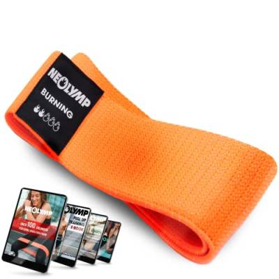 NEOLYMP Premium Fitnessbänder - Widerstandsbänder aus Naturlatex, Gymnastikband - Resistance Bands (Orange - Stufe 2-5 - 7,5kg) Hautfreundlich, für Krafttraining und Yoga von NEOLYMP