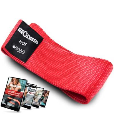 NEOLYMP Premium Fitnessbänder - Widerstandsbänder aus Naturlatex, Gymnastikband - Resistance Bands (Rot - Stufe 1-2,5-5 kg) Hautfreundlich, für Krafttraining und Yoga von NEOLYMP