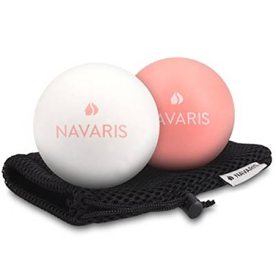 Navaris Massageball 2er Set Faszien Massage - Selbstmassage Faszienball Lacrosse Ball Trigger Point - Fuß Roller Triggerpunkte von Navaris