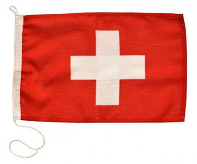 Navyline Gastlandflagge Schweiz in zwei Größen, Größe:20 x 30 cm von Navyline
