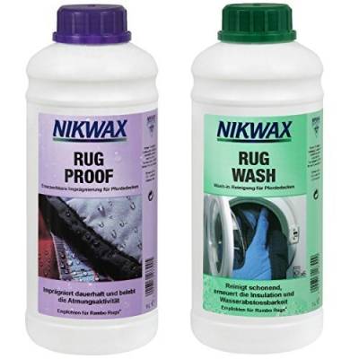 Nikwax Rug Wash Waschmittel und Rug Proof Imprägnierung für Pferdedecken von Nikwax