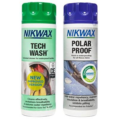 Nikwax Tech Wash/Polar Proof Reinigungsmittel und Imprägniermittel M durchsichtig von Nikwax
