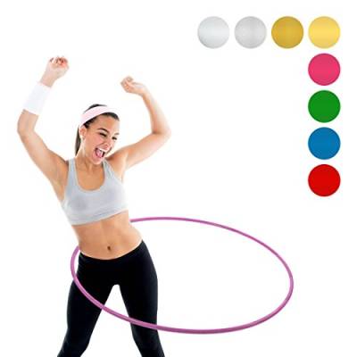 NiroSport Hula Hoop Fitnessreifen für Kinder und Erwachsene, bruchsicheres Aluminium, 90 cm Durchmesser, 360 Gewicht (Rosa) von Niro Sportgeräte