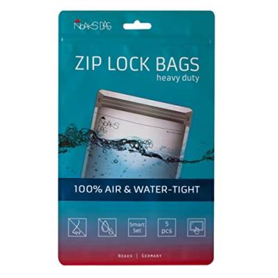 Noaks Bag Smart Set | 5 x - Schutzhülle [1 x XS / 2 x S / 2 x M] | ZIP Beutel - 100% wasserdicht, geruchsdicht & sicher von Noaks