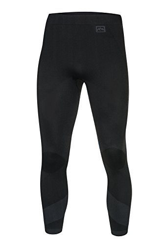 NordTrek Freenord Denali 52 Unisex Thermoaktiv Funktionswäsche Atmungsaktiv Hose (Schwarz/Grau, S) von NordTrek