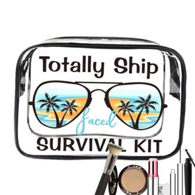 Novent Klare Make-up-Taschen für den Strand, transparente Make-up-Taschen mit Reißverschluss | Klare PVC-Kosmetikbeutel mit Reißverschluss | Durchsichtige Kosmetiktaschen mit Reißverschluss, von Novent