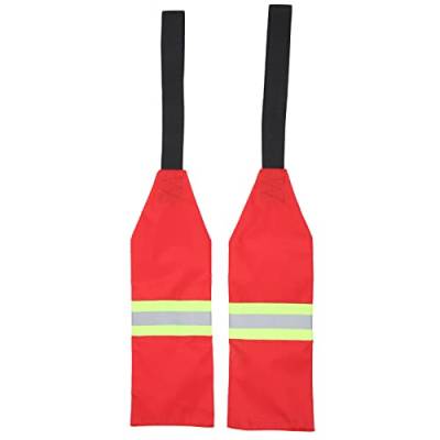 Nyzoxil Unübersehbare Kajak-Reisewarnflagge, hohe Sichtbarkeit, Kajak-Sicherheitsreisen. 2 Stück Kajak-Reisewarnflagge, zusammenklappbare Kajak-Warnflagge aus Oxford-Stoff, rote von Nyzoxil