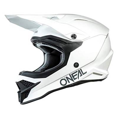 O'NEAL | Motorrad-Helm | Motocross Enduro |Schale aus ABS, Lüftungsöffnungen für optimale Belüftung & Kühlung | 3SRS Helmet Solid | Erwachsene | Weiß | Größe XL von O'NEAL