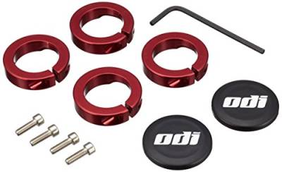 ODI Griffe Accessories Klemmringe für Lock-On System, Rot, 7 mm, D70LJR von ODI