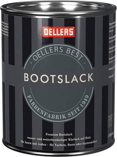 OELLERS Holzlack Premium, Bootslack 1 Liter, farblos, seidenglänzend, Möbellack, Holzlack von OELLERS
