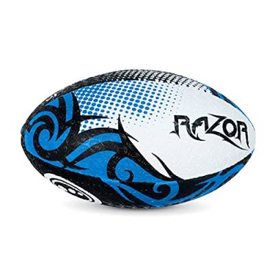 Optimum Razor Rugbyball für Herren, Schwarz/Blau, Größe 3 von OPTIMUM