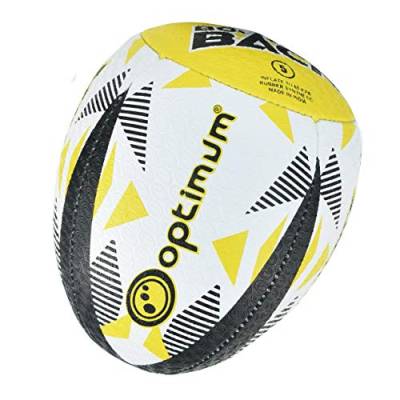 Optimum Rugby Bounce Back Solo Skills Ball – ausgewogenes, reaktionsschnelles, präzises Handling und Treten – leistungsstarker Rebound-Rugbyball für professionelles Training – 2-lagig, 410 g (Größe 4) von OPTIMUM