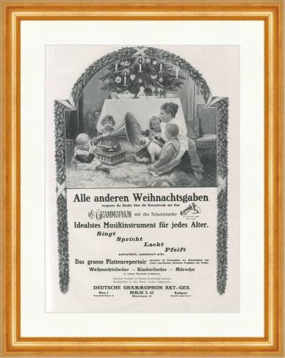 Kunstdruck Deutsche Grammophon Aktien Gesellschaft Weihachten Faksimile SP 476 Ge, (1 St) von OTTO
