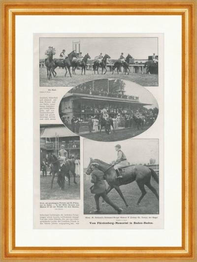 Kunstdruck Memorial Baden-Baden Pferderennen Secours Maboul II Faksimile SP 191 G, (1 St) von OTTO