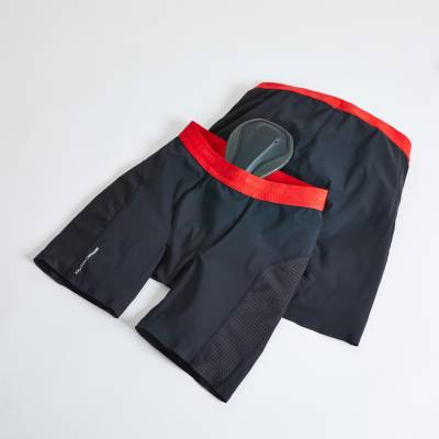 Shorts mit herausnehmbarem Tiefschutz Damen 500 von OUTSHOCK