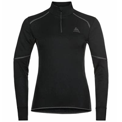 Odlo Damen Funktionsunterwäsche Langarm Shirt mit Reißverschluss ACTIVE X-WARM ECO, black, XL von Odlo