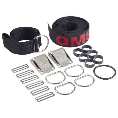 Oms Webbing For Dir Harness With Ss Hardware And Crotch-strap Set Schwarz von Oms