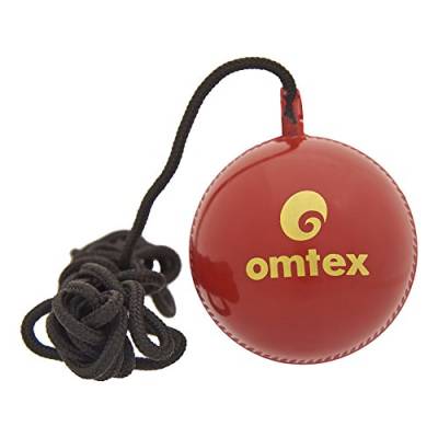 Omtex Cricketball zum Aufhängen, mit Kordel zum Trainieren, Größe: 5,5 cm Durchmesser, 2,5 cm von Omtex