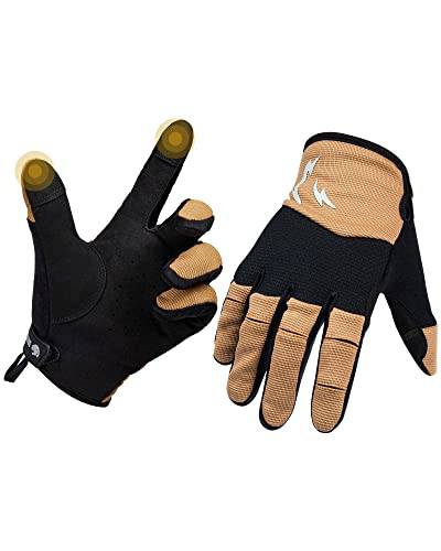 OneTigris Taktische Handschuhe Touchscreen Militär Herren Einsatzhandschuhe Motorradhandschuhe Outdoor Motocross Handschuhe Kletterhandschuhe für Airsoft Paintball Wandern Jagen Radsport (XL, Tan) von OneTigris