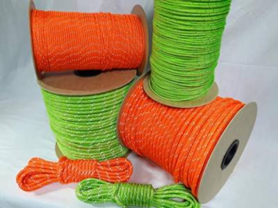 10mm / 20m Polyesterseil, Leuchtend Orange, reflektierend (1,30€/m) von OuM