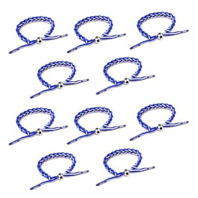 PAPAPI 10 Stück Verstellbares Fußball-Wickelarmband, Sportfans-Armband, Event-Souvenirs für Männer und Frauen, Wickelarmbänder E von PAPAPI