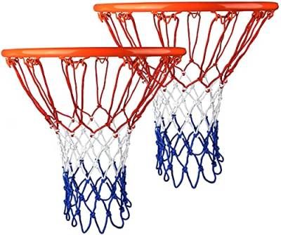 PIQIUQIU 2X Basketball Netz Set Dauerhaft und jedes Wetter Ballnetz Für Standard Größe BasketballKorb 12 Loch Ersatznetz für Outdoor Sports Basketball Training von PIQIUQIU