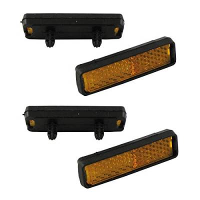 Pedal Reflektoren zum Stecken, schwarz/orange, 4-teilig (1 Set) von Point