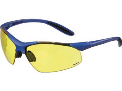 PROMAT Arbeitsschutzbrille Schutzbrille DAYLIGHT PREMIUM EN 166 Bügel dunkelblau,Scheibe gelb PC von PROMAT