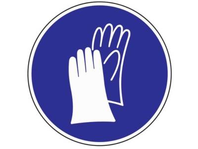 PROMAT Handschutz Folie Handschutz benutzen D.200mm blau/weiß selbstklebend selbstklebe von PROMAT