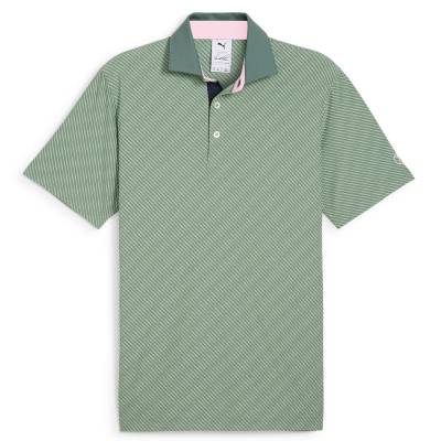 PUMA Men's X Arnold Palmer Jacquard Stripe Golf Polo Shirt, Mens, Eucalyptus, Xxl | American Golf von PUMA Golf