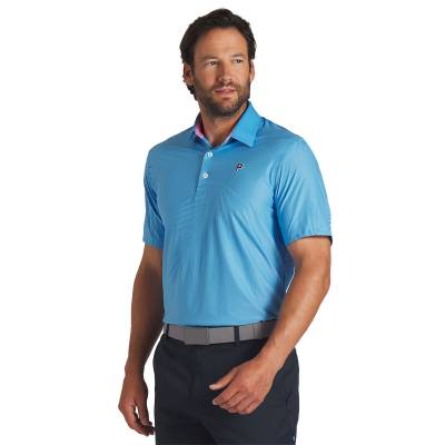 PUMA Men's X Palm Tree Crew Jacquard Golf Polo Shirt, Mens, Regal blue, Xl | American Golf von PUMA Golf