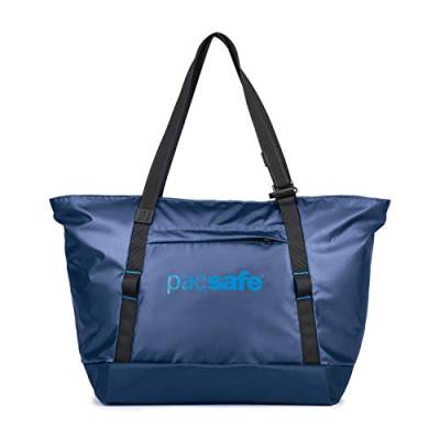 Pacsafe Dry Lite Tote 30 L Beach Bag, große wasserfeste Strandtasche, Anti-Diebstahl Schultertasche, wasserresistente Tragetasche mit Diebstahlschutz, 30 Liter, Blau/Lakeside Blue von Pacsafe