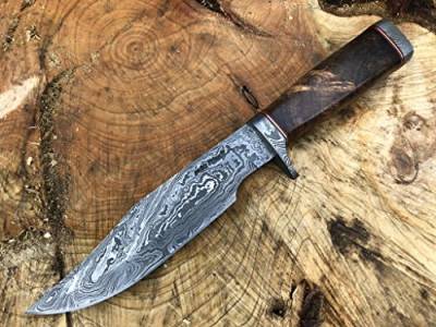 Perkin Knives jagdmesser mit Scheide Damastmesser jagdmesser damast - WHDS von Perkin Knives
