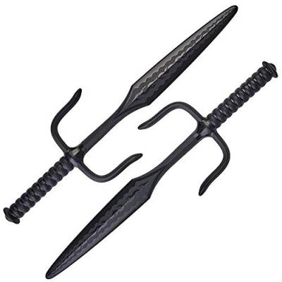 Playwell Martial Arts Schwarzer Kunststoff Polypropylen Elektra Sai Training Daggers - Paar von Playwell