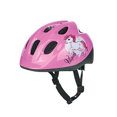 POLISPORT 8740400021 - Junior Unicorn Fahrradhelm für Kinder verstellbar Grösse S (52-56cm) mit CE-Zertifizierung für Radfahren Skateboarding Skating in Farbe Pinke von Polisport