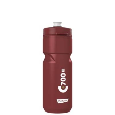 POLISPORT 8644900015 - Fahrradflasche Modell C700 von 700 ml. BPA-freie Trinkflasche für Radfahrer in bordeaux/bordeaux/weiß von Polisport
