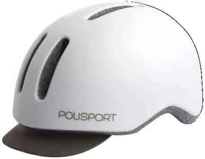 Polisport Unisex – Erwachsene Commuter Helm, White matt/Grey, M von Polisport