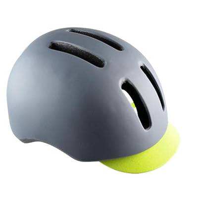 Polisport Unisex – Erwachsene Commuter Helm, Dark Grey matt/Fluo Yellow, M von Polisport