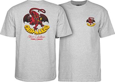 Powell-Peralta Cab Classic Dragon T-Shirt, Grau, Größe XXL von Powell Peralta